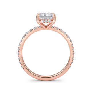 Princess Cut Petite Pavé Engagement Ring 1.0 ct