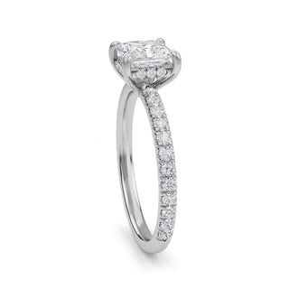 Princess Cut Petite Pavé Engagement Ring 1.0 ct