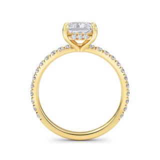 Princess Cut Petite Pavé Engagement Ring 1.0 ct