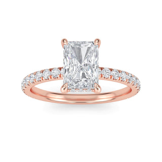 Radiant Cut Slim Pavé Engagement Ring 1.0 ct