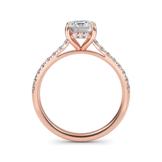 Asscher Cut Classic Pavé Engagement Ring 1.0 ct