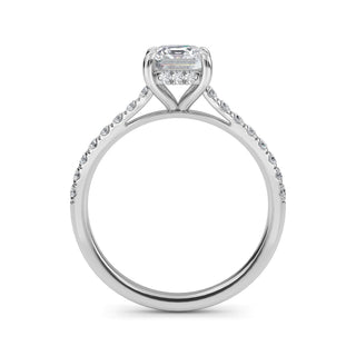 Asscher Cut Classic Pavé Engagement Ring 1.0 ct