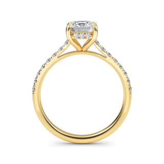 Asscher Cut Classic Pavé Engagement Ring 1.0 ct
