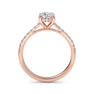 Cushion Cut Classic Pavé Engagement Ring 0.6 ct