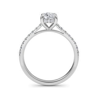 Cushion Cut Classic Pavé Engagement Ring 0.6 ct