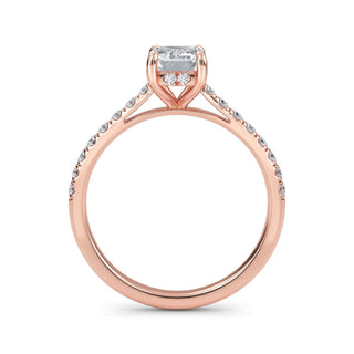 Emerald Classic Pavé Engagement Ring 1.0 ct