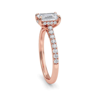 Emerald Classic Pavé Engagement Ring 1.0 ct