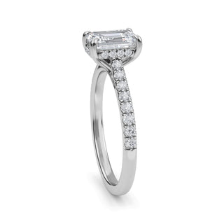 Emerald Classic Pavé Engagement Ring 1.0 ct