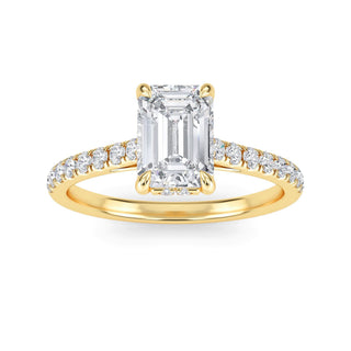 Emerald Classic Pavé Engagement Ring 1.0 ct