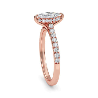 Marquise Scallop Pavé Engagement Ring 0.5 ct