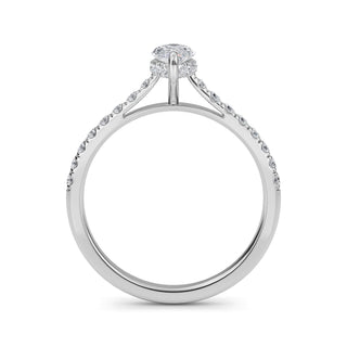 Marquise Scallop Pavé Engagement Ring 0.5 ct