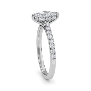 Marquise Scallop Pavé Engagement Ring 0.5 ct
