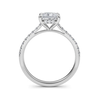 Princess Scallop Pavé Engagement Ring 1.0 ct