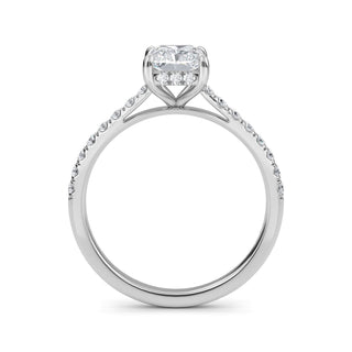 Radiant Scallop Pavé Engagement Ring 1.0 ct