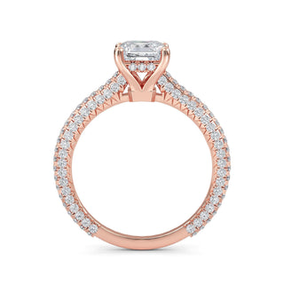 Asscher Cut Pavé Engagement Ring 1.0 ct