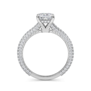 Asscher Cut Pavé Engagement Ring 1.0 ct
