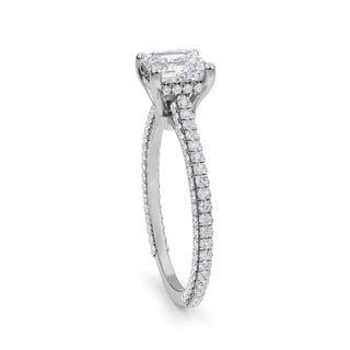 Asscher Cut Pavé Engagement Ring 1.0 ct