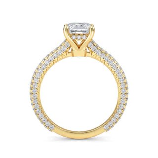 Asscher Cut Pavé Engagement Ring 1.0 ct