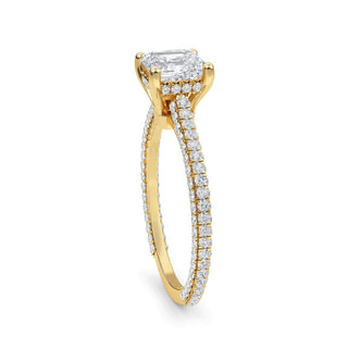 Asscher Cut Pavé Engagement Ring 1.0 ct