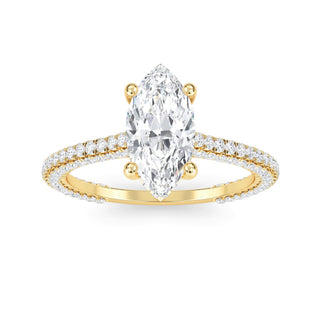Marquise Cut Pavé Engagement Ring 1.0 ct