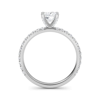 Cushion Cut Fine Pavé Engagement Ring 0.7 ct
