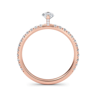 Marquise Cut Classic Pavé Engagement Ring 0.5 ct