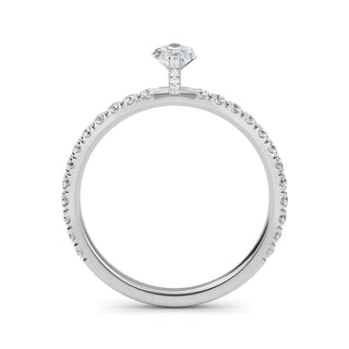 Marquise Cut Classic Pavé Engagement Ring 0.5 ct