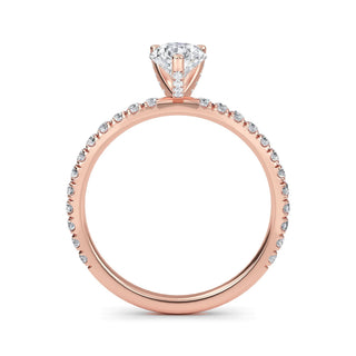Pear Delicate Pavé Engagement Ring 1.0 ct