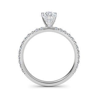 Pear Delicate Pavé Engagement Ring 1.0 ct