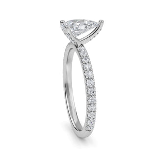 Pear Delicate Pavé Engagement Ring 1.0 ct
