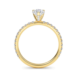 Pear Delicate Pavé Engagement Ring 1.0 ct