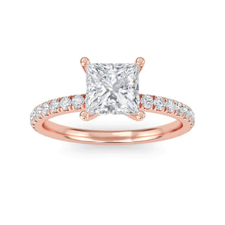 Princess Cut Signature Pavé Engagement Ring 1.0 ct