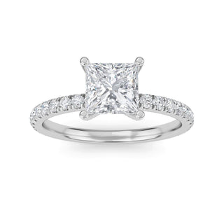 Princess Cut Signature Pavé Engagement Ring 1.0 ct