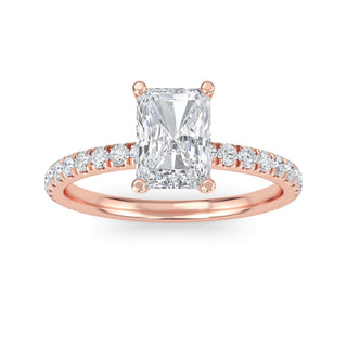 Radiant Cut Refined Pavé Engagement Ring 1.0 ct