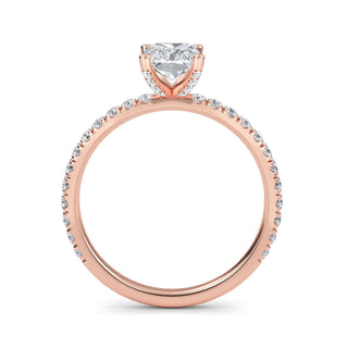Radiant Cut Refined Pavé Engagement Ring 1.0 ct