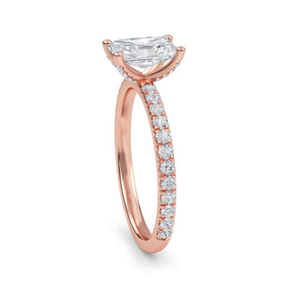 Radiant Cut Refined Pavé Engagement Ring 1.0 ct