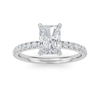 Radiant Cut Refined Pavé Engagement Ring 1.0 ct