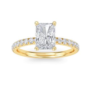 Radiant Cut Refined Pavé Engagement Ring 1.0 ct