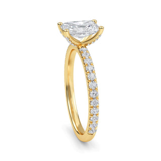 Radiant Cut Refined Pavé Engagement Ring 1.0 ct