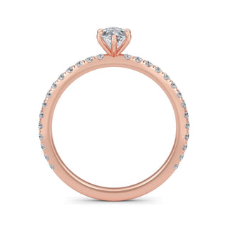 Marquise Classic Sidestone Engagement Ring 0.5 ct