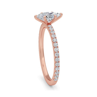 Marquise Classic Sidestone Engagement Ring 0.5 ct