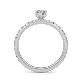 Marquise Classic Sidestone Engagement Ring 0.5 ct