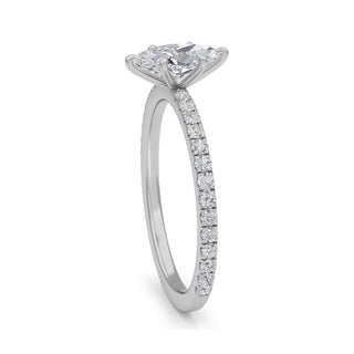 Marquise Classic Sidestone Engagement Ring 0.5 ct