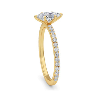 Marquise Classic Sidestone Engagement Ring 0.5 ct