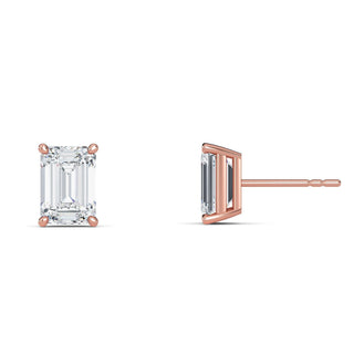 Emerald Cut Four-Prong Stud Earrings 1.0 ct. tw.