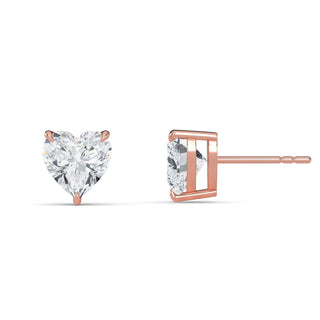 Heart Cut Four-Prong Stud Earrings 2.0 ct. tw.