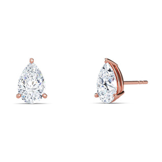 Pear Cut Petite Three-Prong Stud Earrings 1.0 ct. tw.