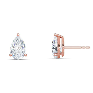 Pear Cut Petite Three-Prong Stud Earrings 1.0 ct. tw.