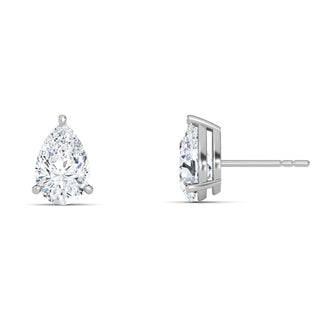 Pear Cut Petite Three-Prong Stud Earrings 1.0 ct. tw.