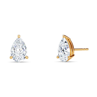 Pear Cut Petite Three-Prong Stud Earrings 1.0 ct. tw.